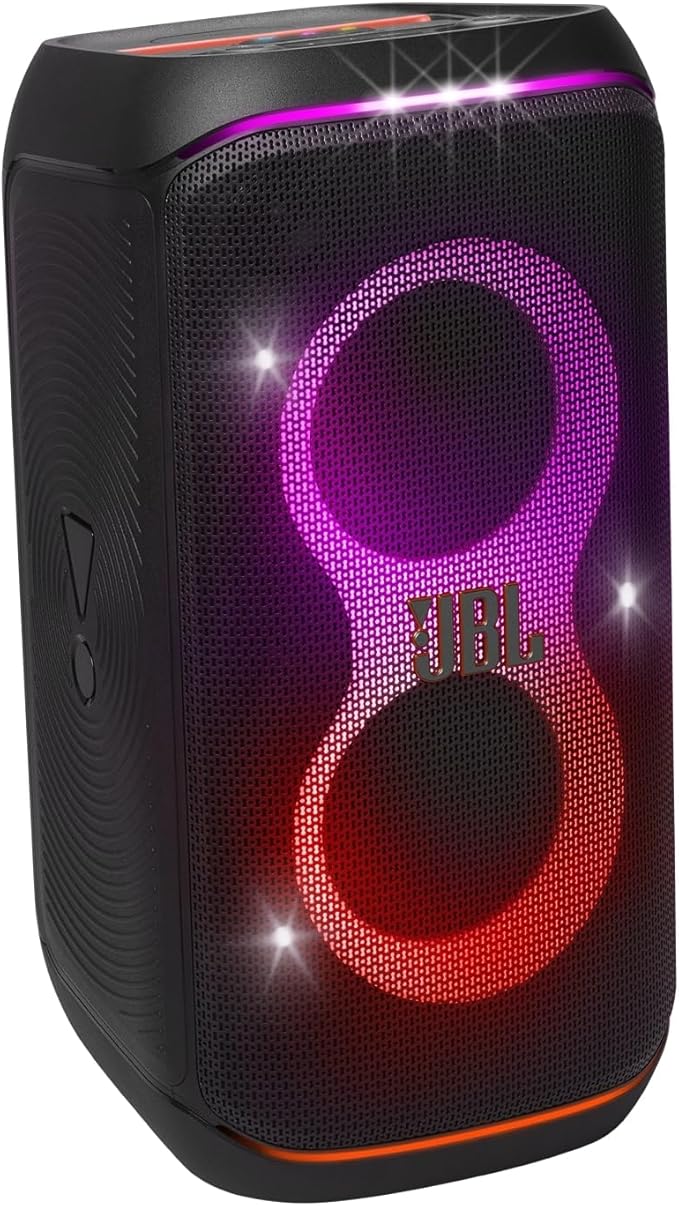 JBL PartyBox Club 120 Portable Bluetooth Party Speaker with Foldable Handle, JBL Pro Sound, Splashproof Design, Light Show, AI Sound Boost, 12-Hour Playtime, Black