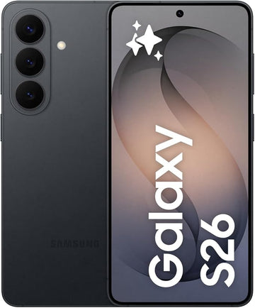 Samsung Galaxy S26 AI Phone, Customised AP Processor, 50 MP Camera, 12 GB Memory, 256 GB Storage, 4300 mAh Battery, Galaxy AI, Black, 3 Year Extended Warranty (UK Version)